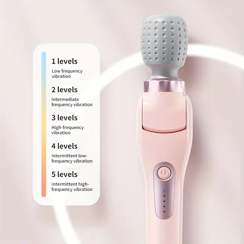180° Foldable Cordless Handheld Massager – 5-Speed Rechargeable Portable Full Body Massage Stick for Neck, Back, Shoulders, Waist & Legs
